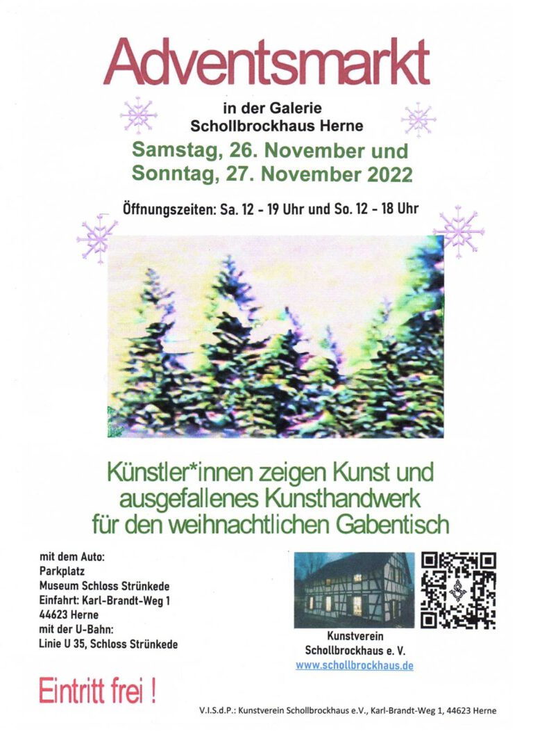 Read more about the article Adventsmarkt im Schollbrockhaus – 26. und 27. November